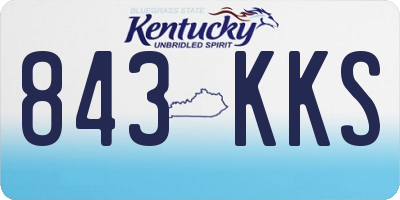 KY license plate 843KKS