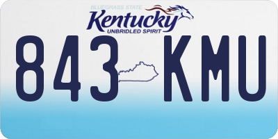 KY license plate 843KMU