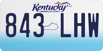 KY license plate 843LHW