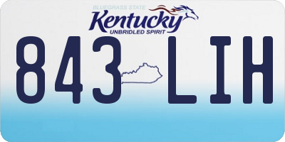 KY license plate 843LIH