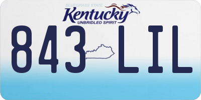 KY license plate 843LIL