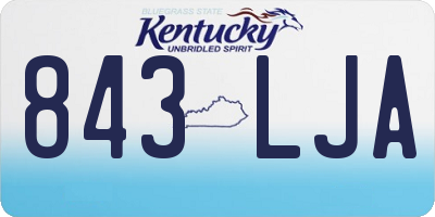 KY license plate 843LJA