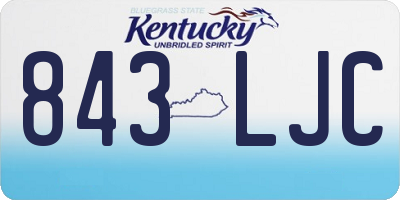 KY license plate 843LJC