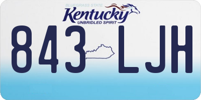 KY license plate 843LJH