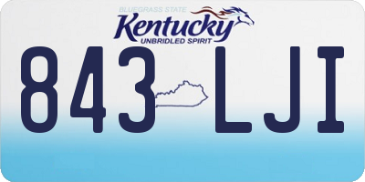 KY license plate 843LJI