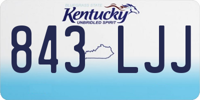 KY license plate 843LJJ