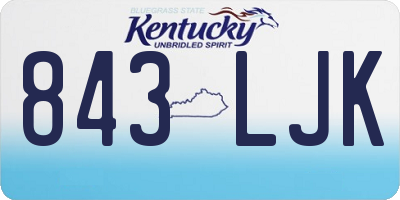 KY license plate 843LJK