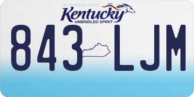 KY license plate 843LJM