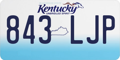 KY license plate 843LJP