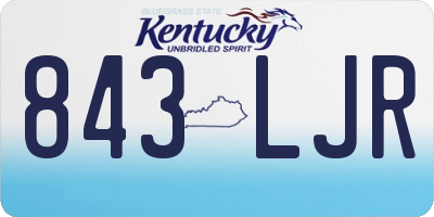 KY license plate 843LJR