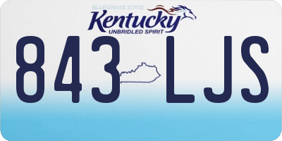 KY license plate 843LJS