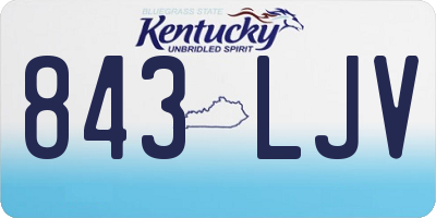 KY license plate 843LJV