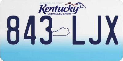 KY license plate 843LJX