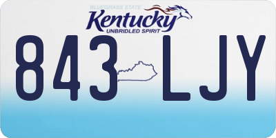 KY license plate 843LJY