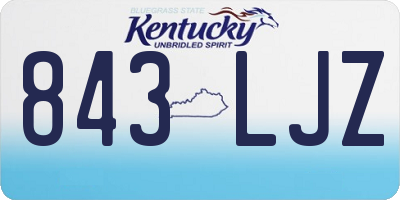 KY license plate 843LJZ
