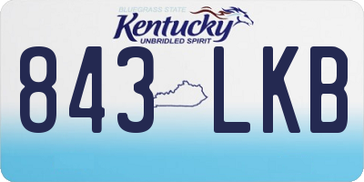 KY license plate 843LKB