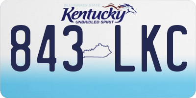 KY license plate 843LKC