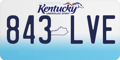 KY license plate 843LVE