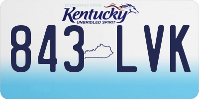KY license plate 843LVK