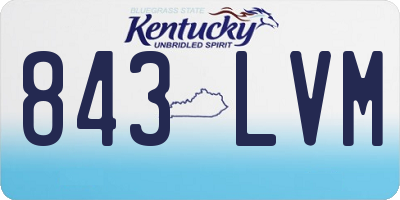 KY license plate 843LVM