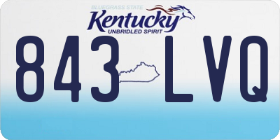 KY license plate 843LVQ