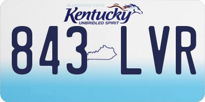 KY license plate 843LVR