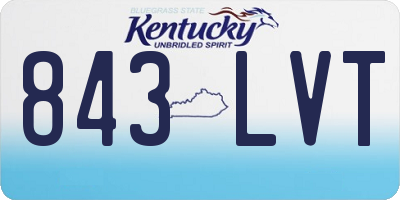 KY license plate 843LVT