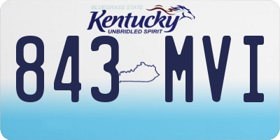 KY license plate 843MVI