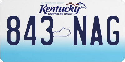KY license plate 843NAG