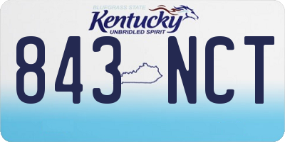 KY license plate 843NCT