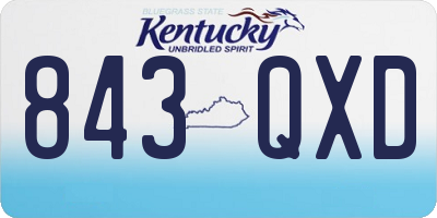 KY license plate 843QXD