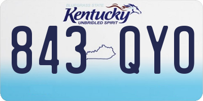 KY license plate 843QYO