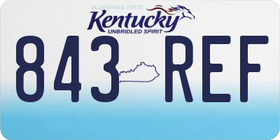 KY license plate 843REF