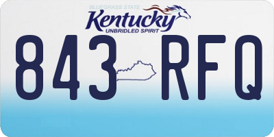 KY license plate 843RFQ