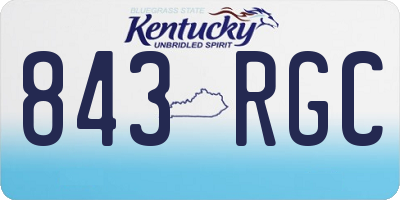 KY license plate 843RGC