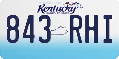 KY license plate 843RHI