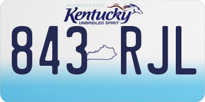 KY license plate 843RJL