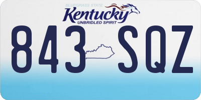 KY license plate 843SQZ