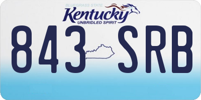KY license plate 843SRB