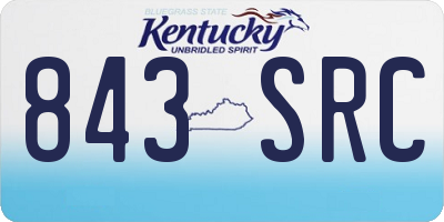 KY license plate 843SRC
