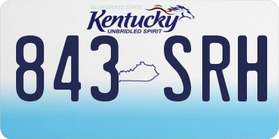 KY license plate 843SRH