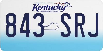 KY license plate 843SRJ