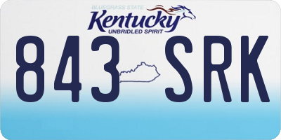 KY license plate 843SRK