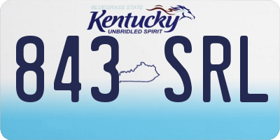 KY license plate 843SRL