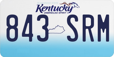 KY license plate 843SRM
