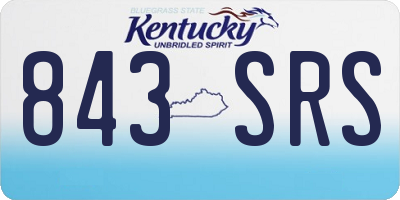 KY license plate 843SRS