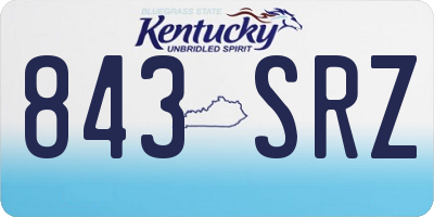 KY license plate 843SRZ