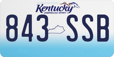KY license plate 843SSB