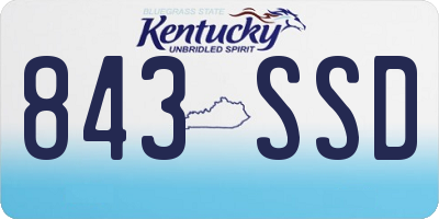 KY license plate 843SSD