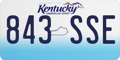 KY license plate 843SSE